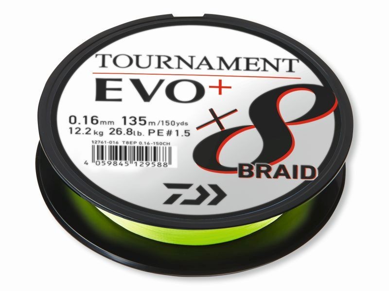 DAIWA TOURNAMENT X8 BRAID EVO+ 0,08MM 135M CHARTREUSE FONOTT ZSINÓROK