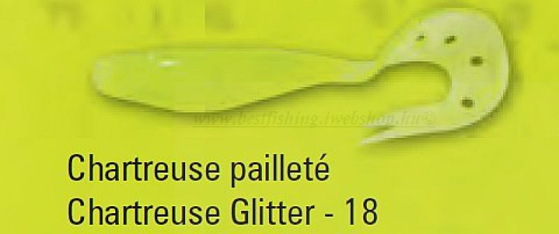 DelalanDe Sandra 9 cm, 3 db, szín: 18, chartreuse glitter NAPSZEMÜVEG