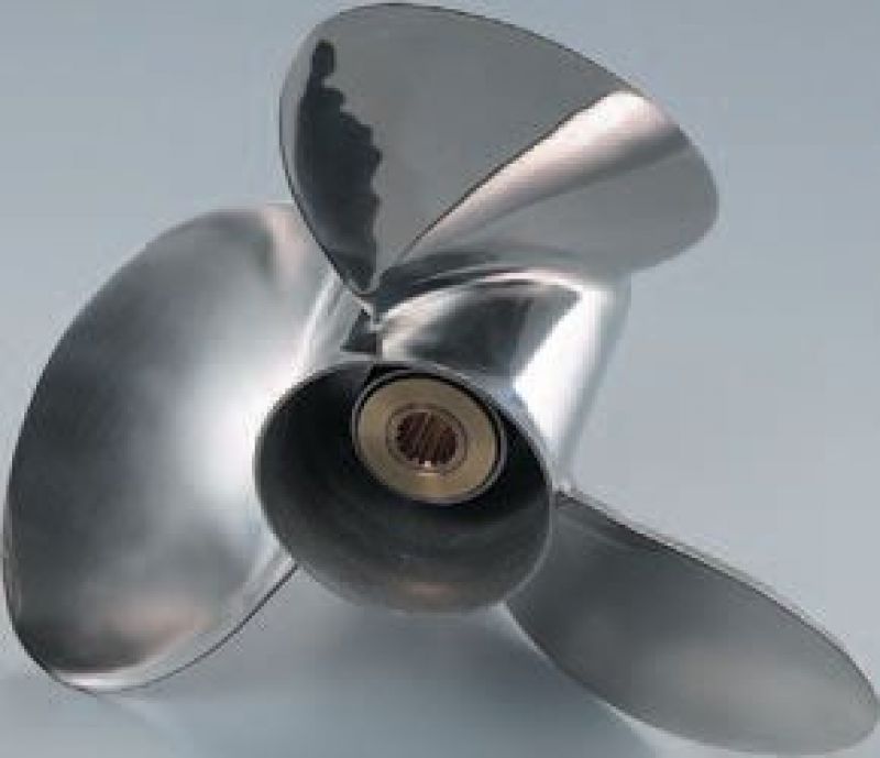 Suzuki Nirosta rozsdamentes 3 levelű acél propeller CSÓNAKMOTOR ALKATRÉSZ-FELSZERELÉS