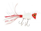 Arbogast Hula Popper G730, 3,1cm, 5gr, szín:01 White/Red Head - Red/White Skirt