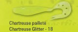 DelalanDe Sandra 9 cm, 3 db, szín: 18, chartreuse glitter NAPSZEMÜVEG
