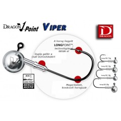 JIGHEAD  DRAGON V-POINT VIPER MÉRET: 4/0-17,5G JIG FEJ